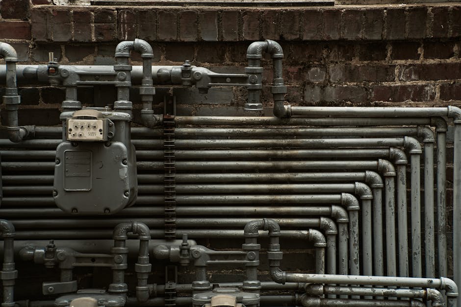 Travaux de sewage pipe trench