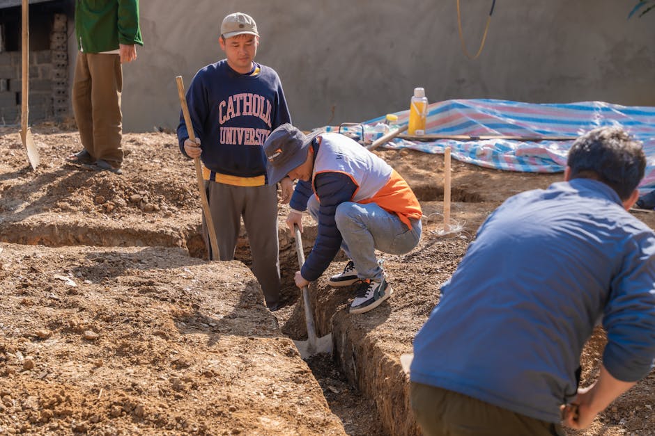 Chantier de devis travaux de fouilles