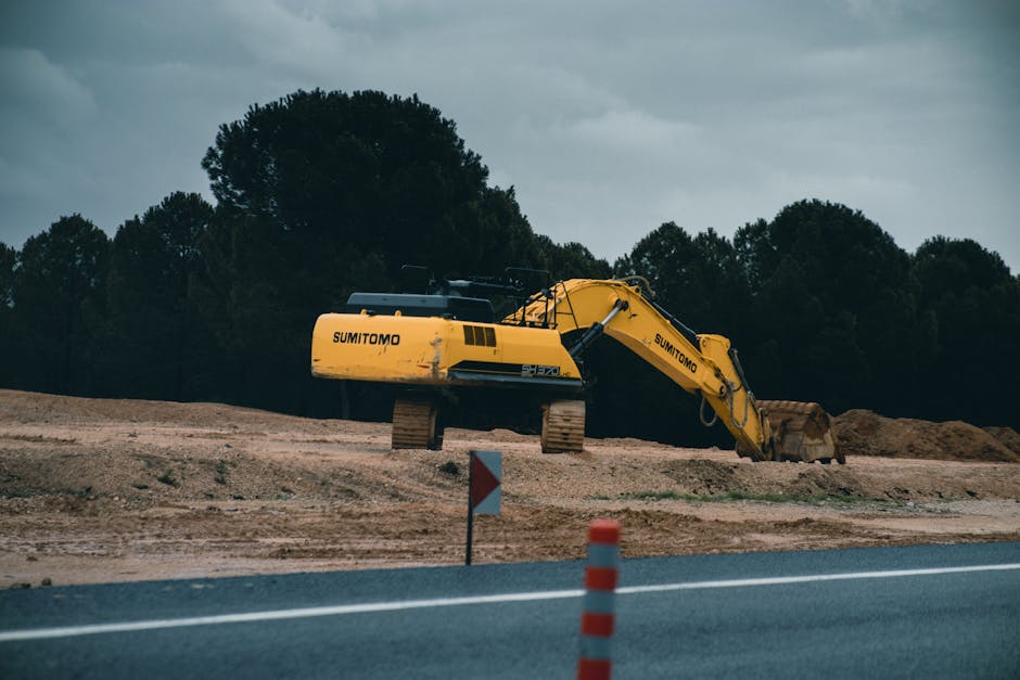 Chantier de guide sur le nivellement de terrain