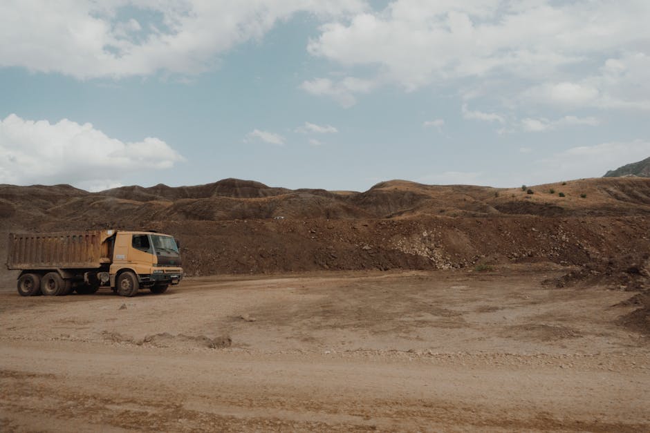 Travaux de dirt removal truck