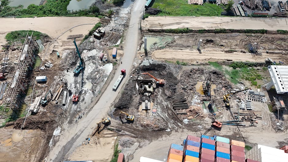 Chantier de prix décaissement terrain