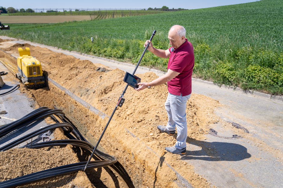 Travaux de underground cables digging