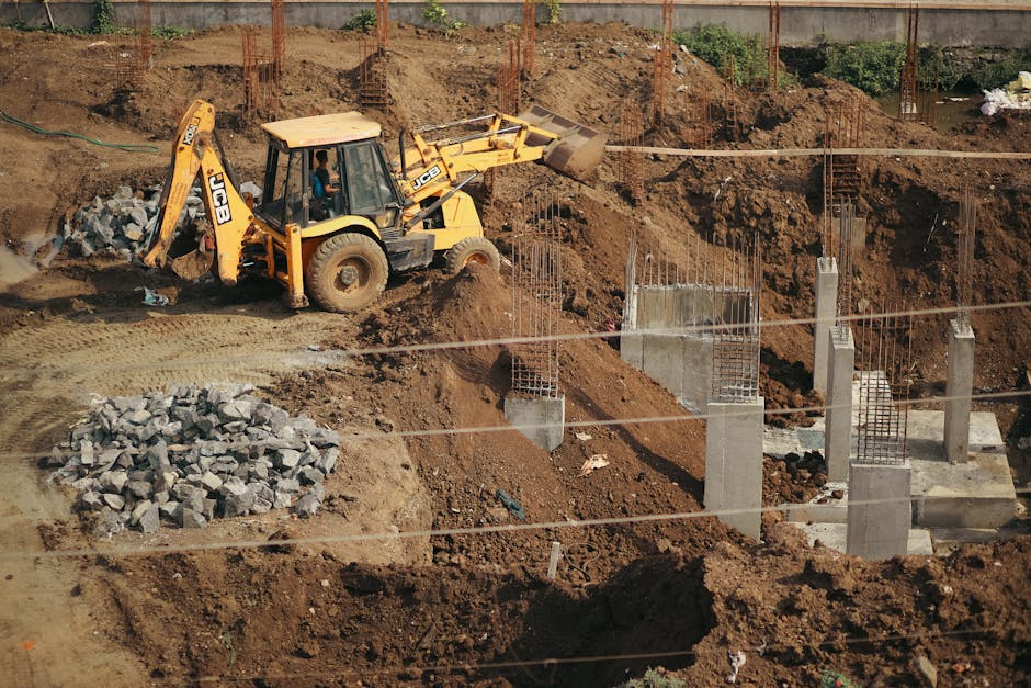 Travaux de digger machine soil